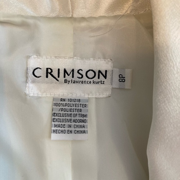 Crimson by Lawrence Kurtz White Festive Mother of the Bride 8P Formal Skirt Set - Picture 2 of 16